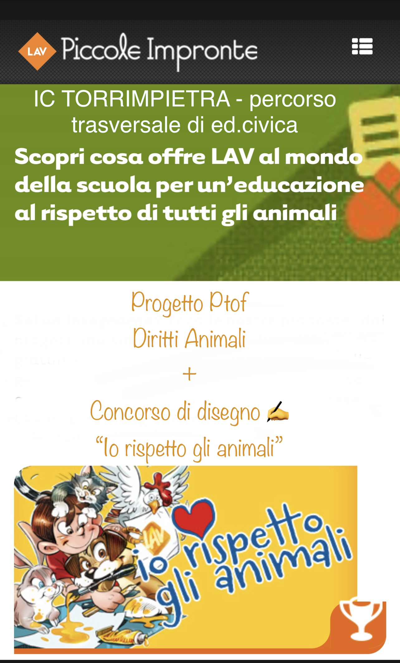 PROGETTO PTOF DIRITTI DEGLI ANIMALI A.S. 2021-2022